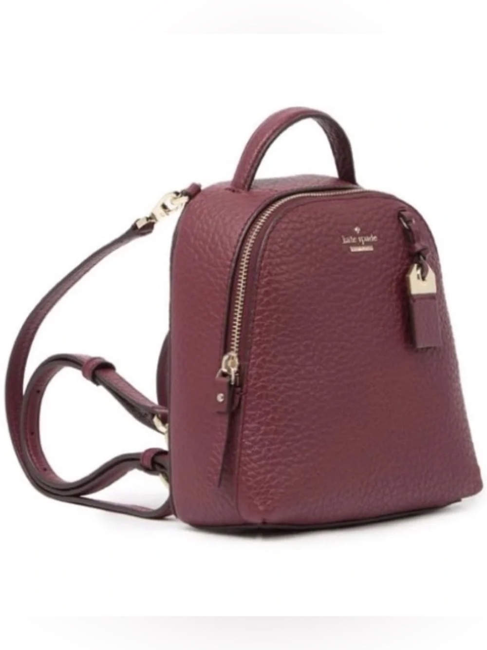 NWT Burgundy Kate Spade Mini Caden Carter Black Cherry Backpack